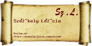 Székely Lúcia névjegykártya